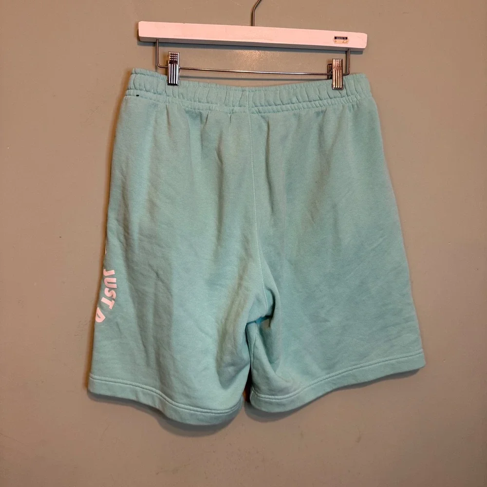 Nike Mens Just Do It Fleece Shorts Light Aqua Blue Small